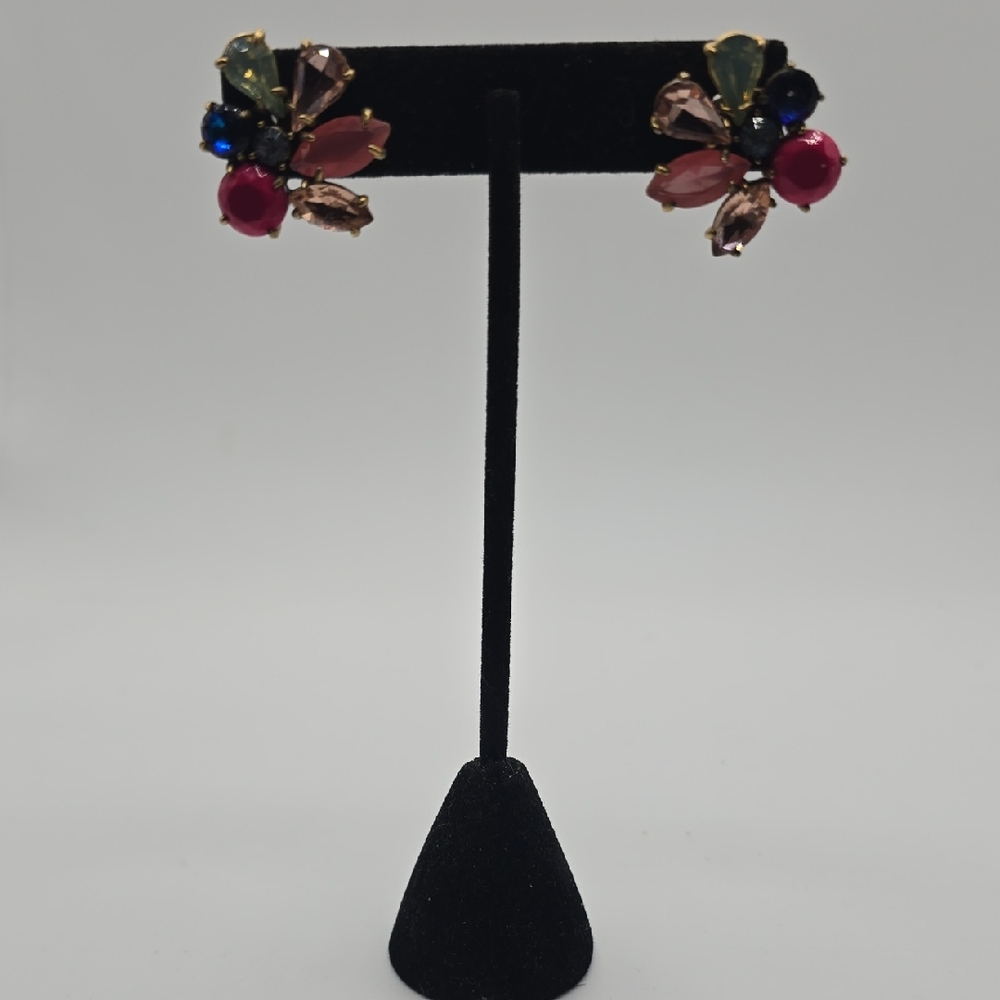 J. Crew Vibrant Multicolor Cluster Earrings